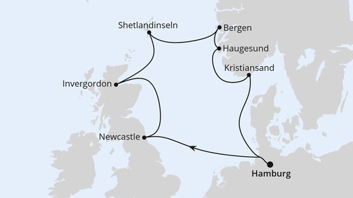 Großbritannien & Norwegen ab Hamburg