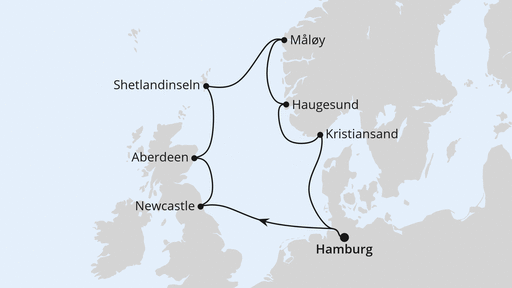 Großbritannien & Norwegen ab Hamburg