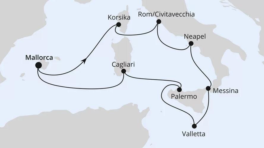 Italien & Mittelmeerinseln ab Mallorca