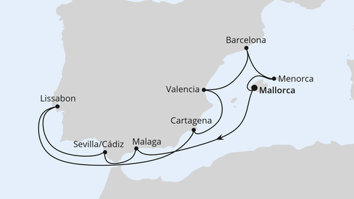 Spanien, Portugal & Balearen ab Mallorca