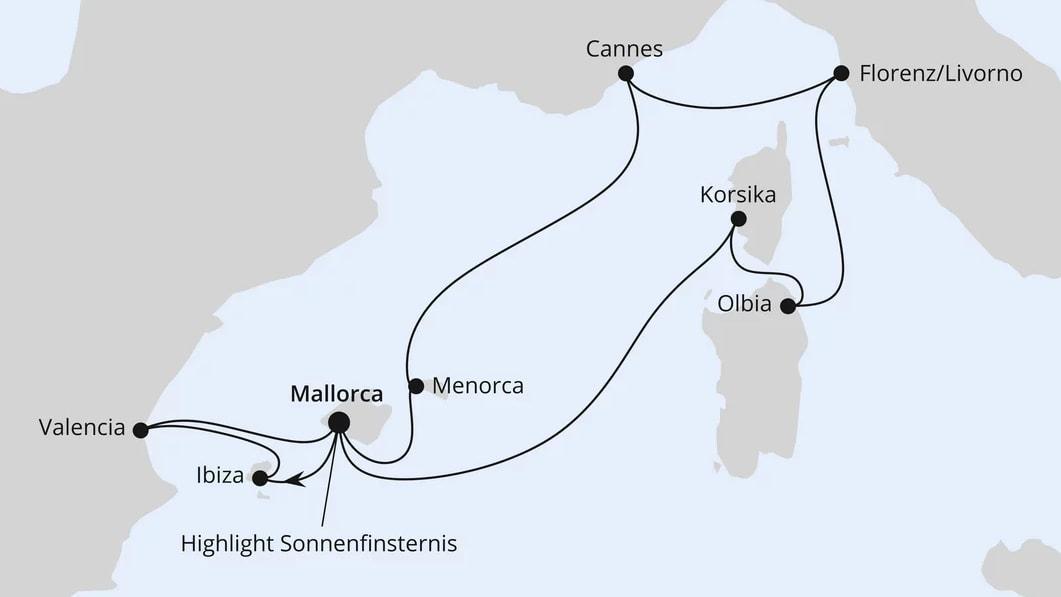 Mittelmeerinseln mit Sonnenfinsternis ab Mallorca