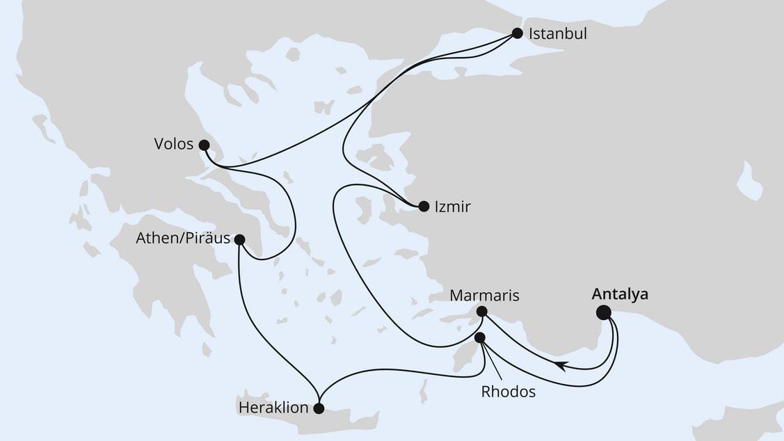 Östliches Mittelmeer mit Istanbul ab Antalya 2