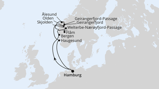 Norwegens Fjord-Weltnaturerbe ab Hamburg 1