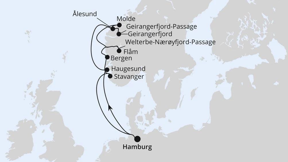 Norwegens Fjord-Weltnaturerbe ab Hamburg 1