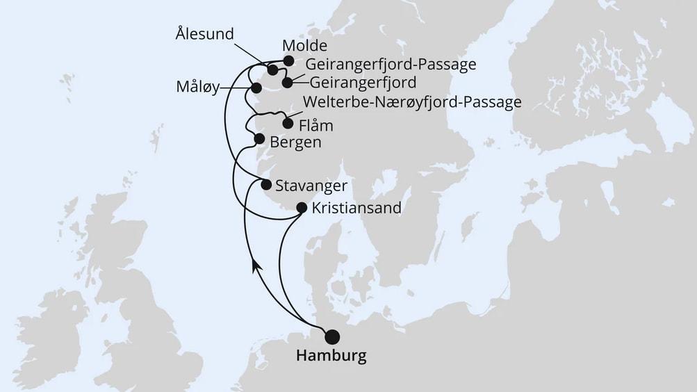 Norwegens Fjord-Weltnaturerbe ab Hamburg 2