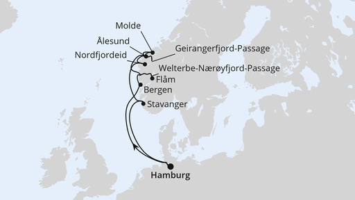 Norwegens Fjord-Weltnaturerbe ab Hamburg 1