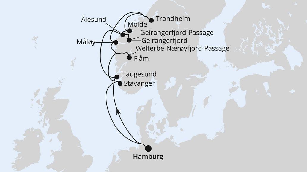 Norwegens Fjord-Weltnaturerbe ab Hamburg 2