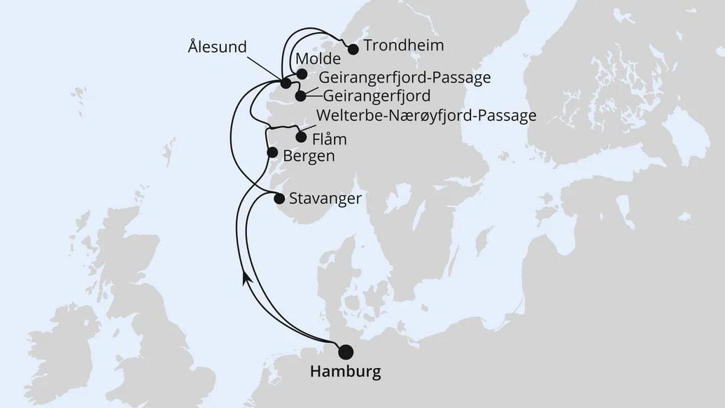Norwegens Fjord-Weltnaturerbe ab Hamburg 1