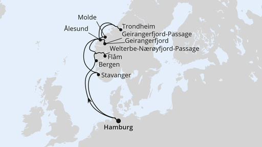 Norwegens Fjord-Weltnaturerbe ab Hamburg 1