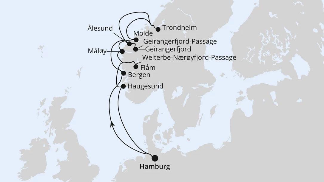 Norwegens Fjord-Weltnaturerbe ab Hamburg 2