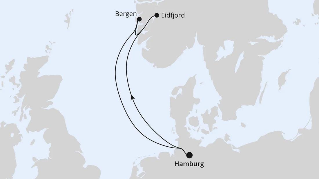 Kurzreise nach Norwegen ab Hamburg