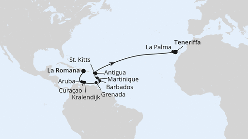 Von der Dominikanischen Republik nach Teneriffa