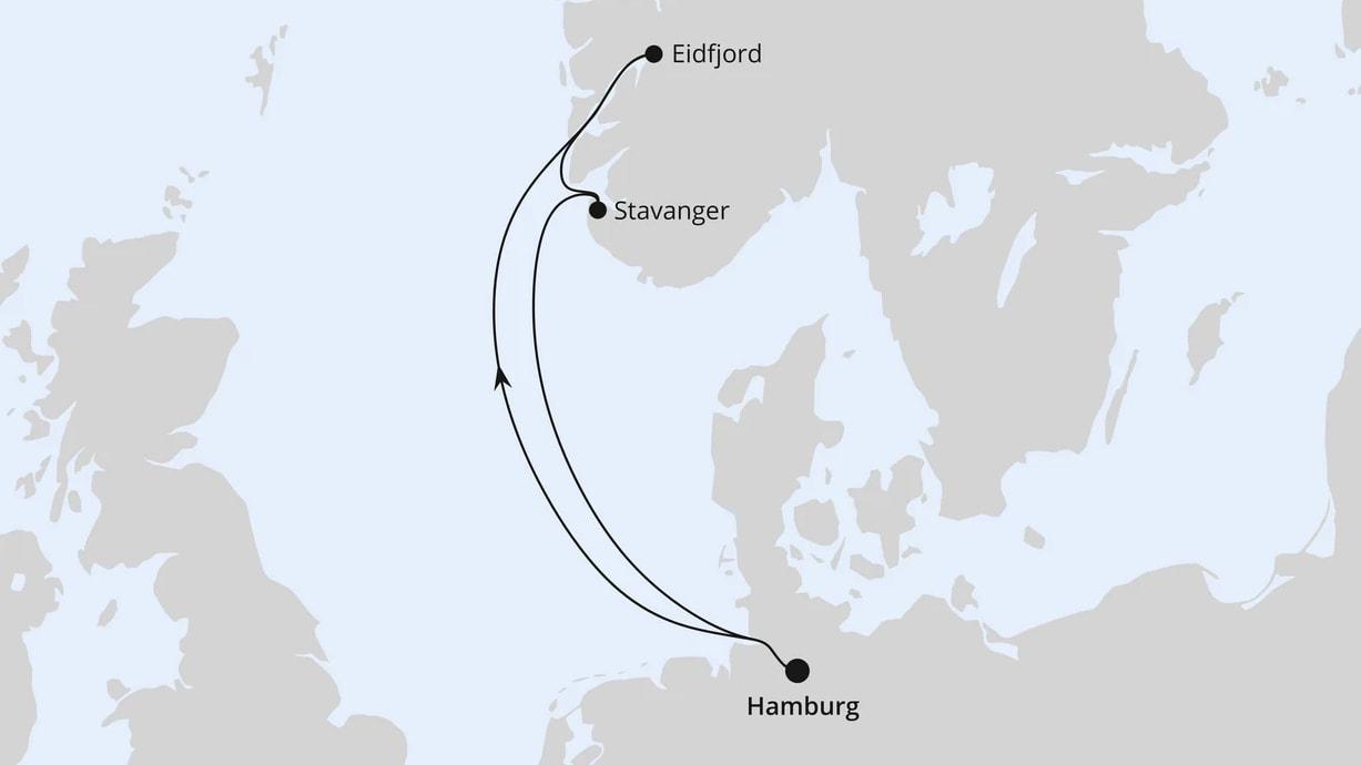 Kurzreise nach Norwegen ab Hamburg