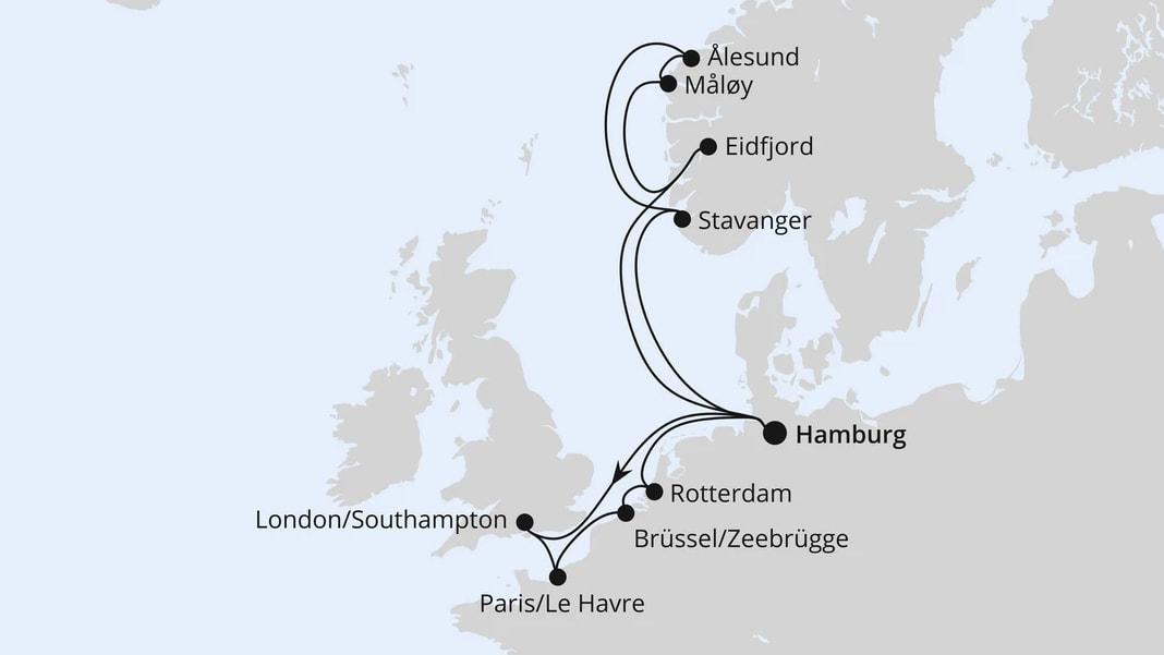 Metropolen & Norwegen ab Hamburg
