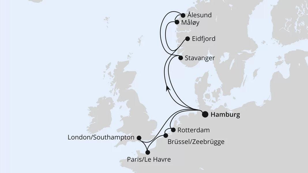 Metropolen & Norwegen ab Hamburg