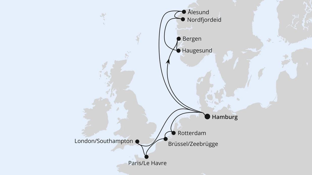 Metropolen & Norwegen ab Hamburg