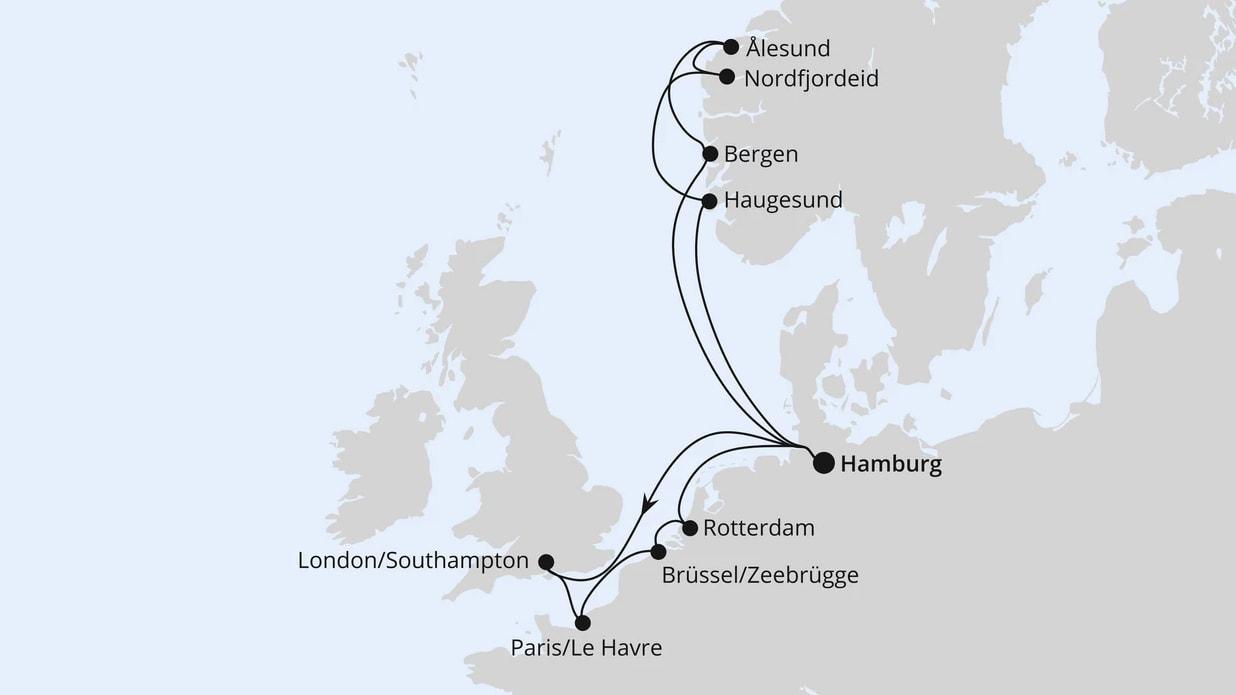 Metropolen & Norwegen ab Hamburg