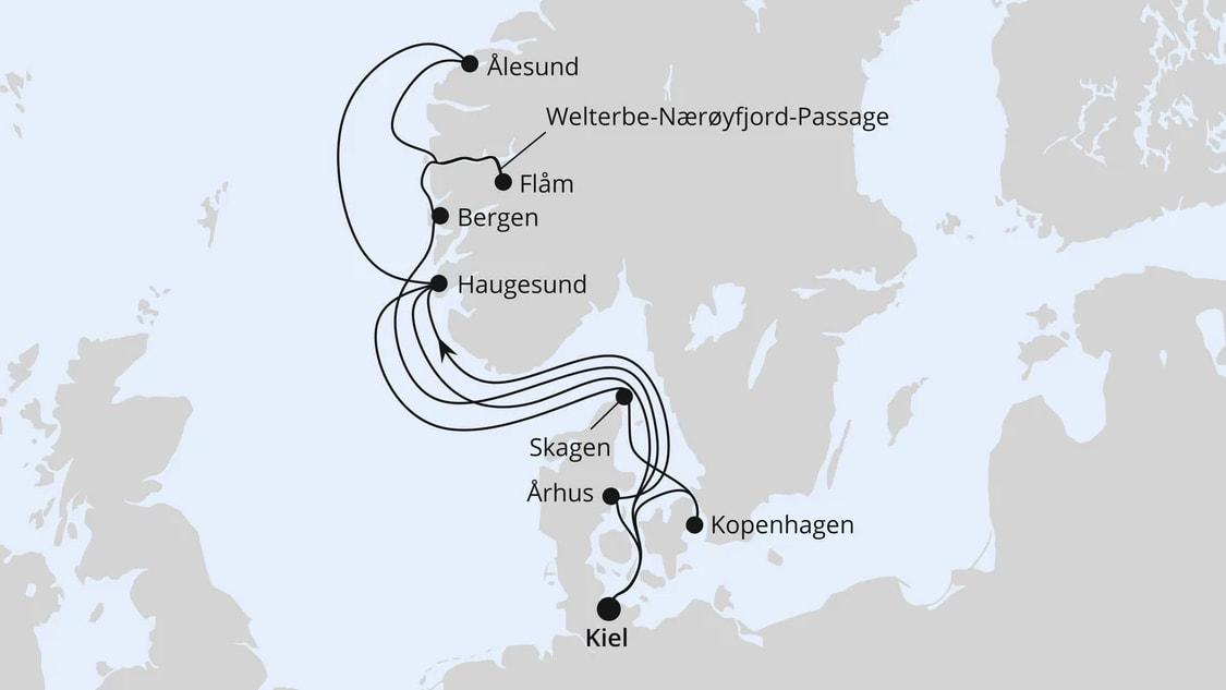 Große Skandinavien-Reise ab Kiel