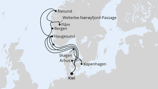 Große Skandinavien-Reise ab Kiel