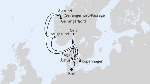 Große Skandinavien-Reise ab Kiel