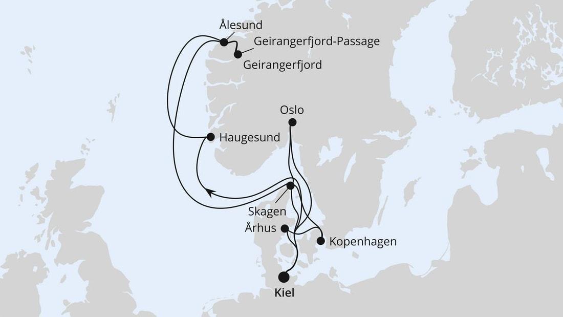 Große Skandinavien-Reise ab Kiel