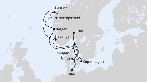 Große Skandinavien-Reise ab Kiel