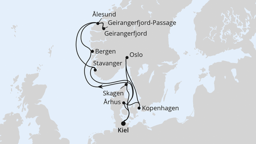 Große Skandinavien-Reise ab Kiel