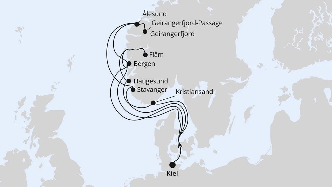 Große Norwegen-Reise ab Kiel