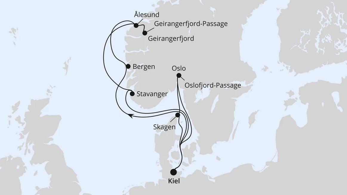 Norwegen & Dänemark ab Kiel 2