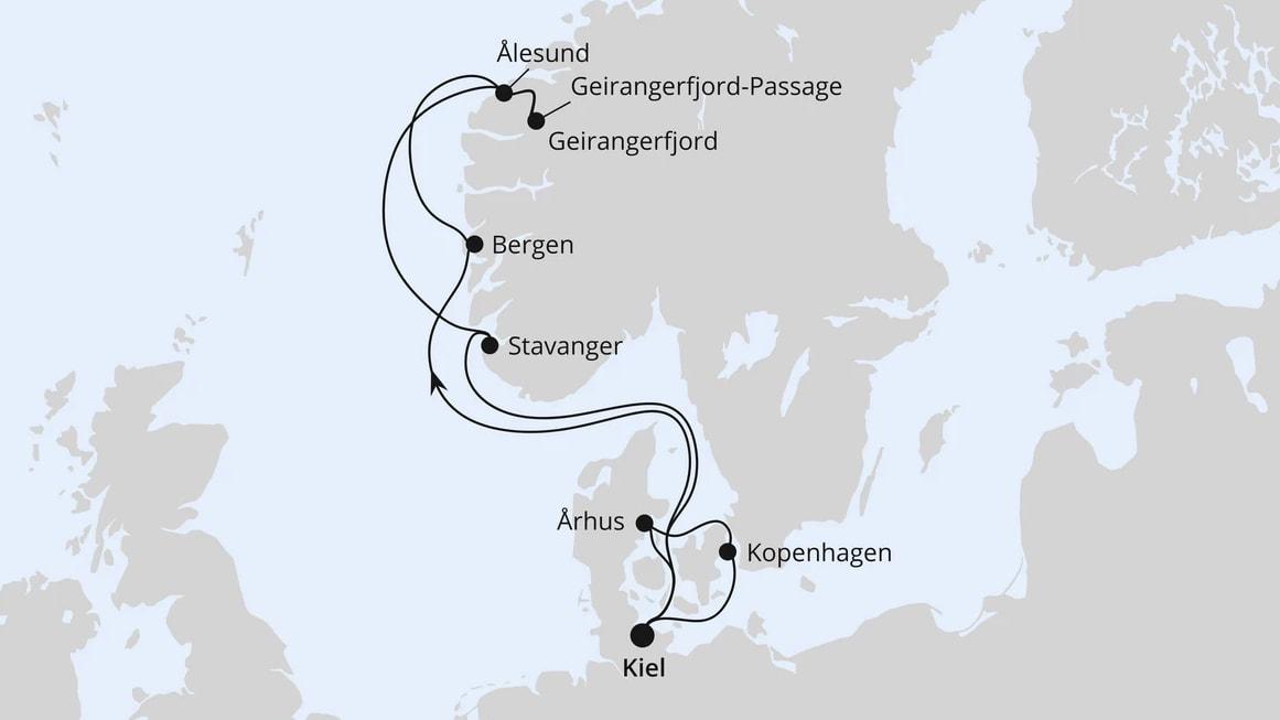 Norwegen & Dänemark ab Kiel 1