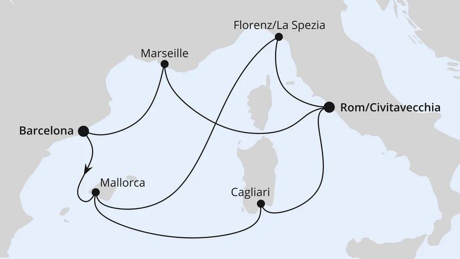 Spanien, Frankreich & Italien ab Barcelona 2