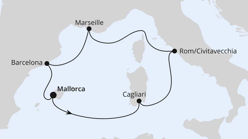 Mediterrane Schätze mit Sardinien ab Mallorca