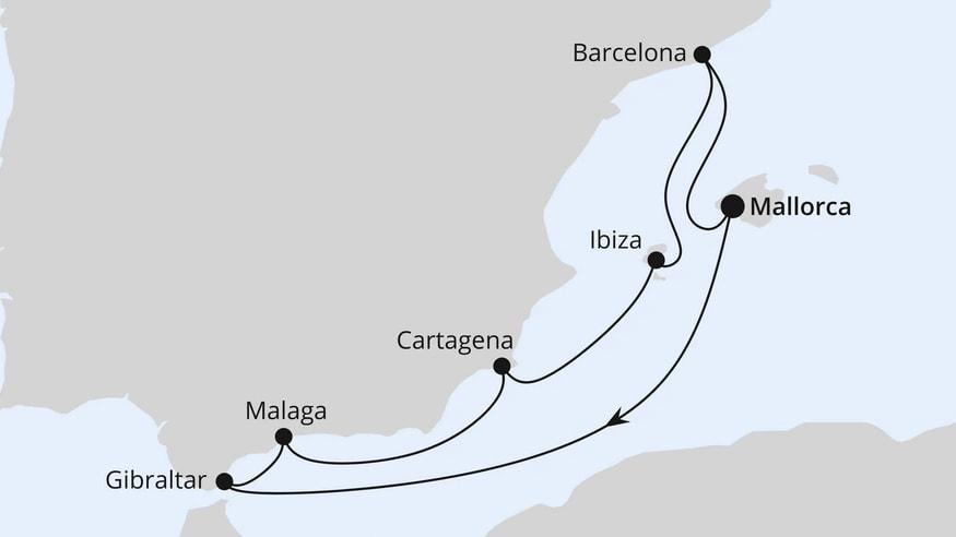 Mediterrane Schätze mit Gibraltar ab Mallorca