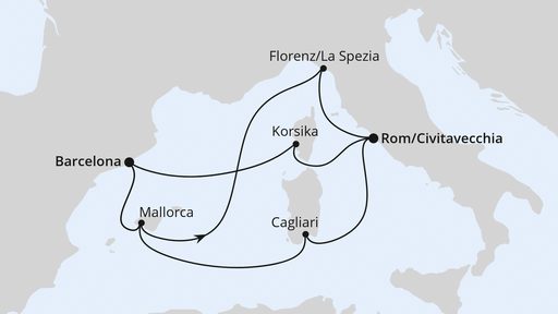 Spanien, Frankreich & Italien ab Barcelona 1