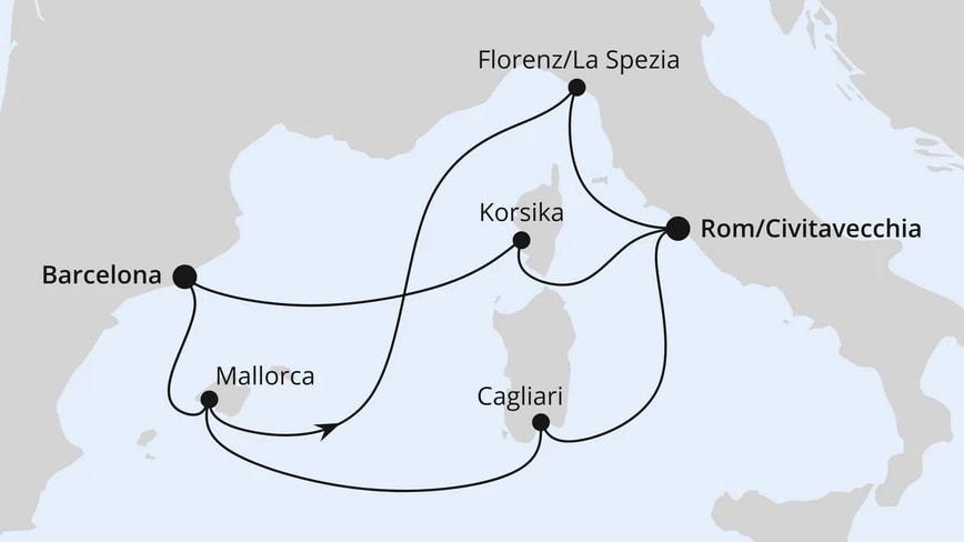 Spanien, Frankreich & Italien ab Barcelona 1