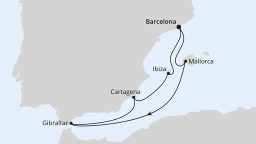 Mediterrane Schätze mit Gibraltar ab Barcelona