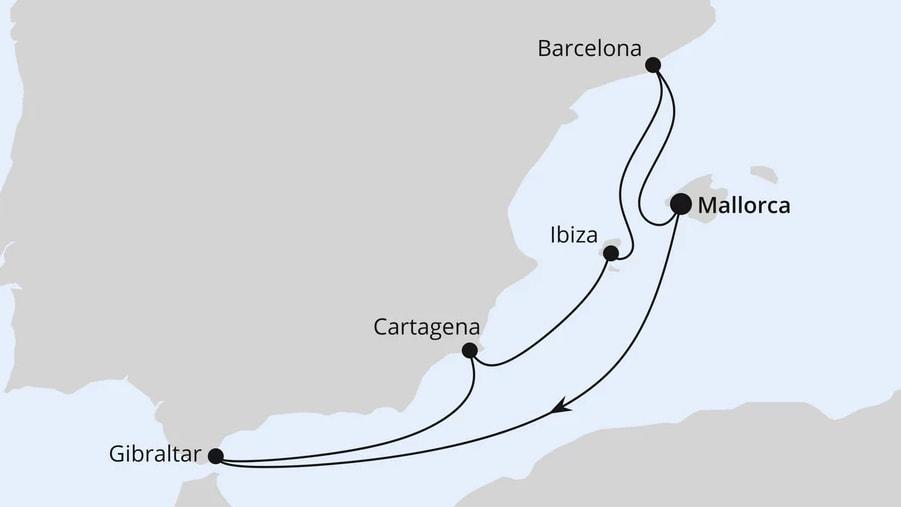 Mediterrane Schätze mit Gibraltar ab Mallorca