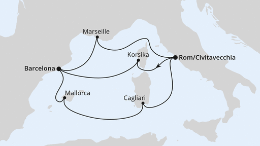 Spanien, Frankreich & Italien ab Civitavecchia 2