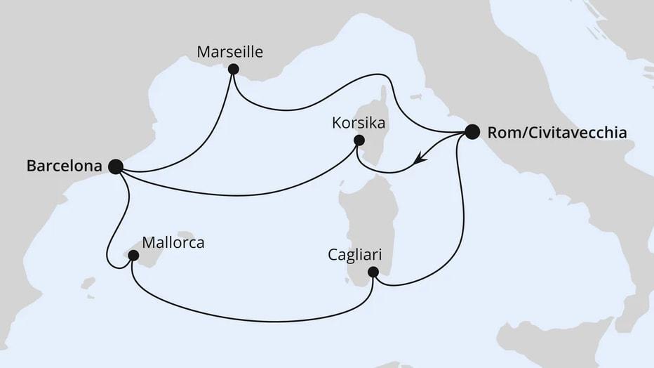 Spanien, Frankreich & Italien ab Civitavecchia 2