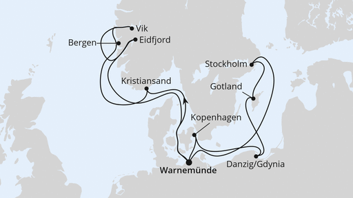 Skandinavien & Polen ab Warnemünde