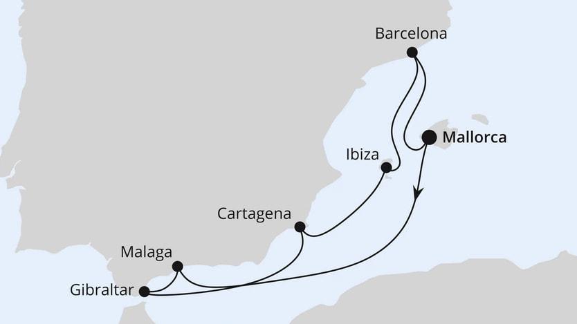 Mediterrane Schätze mit Gibraltar ab Mallorca