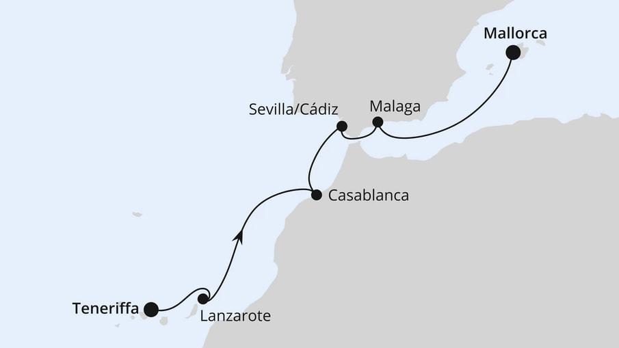Von Teneriffa nach Mallorca