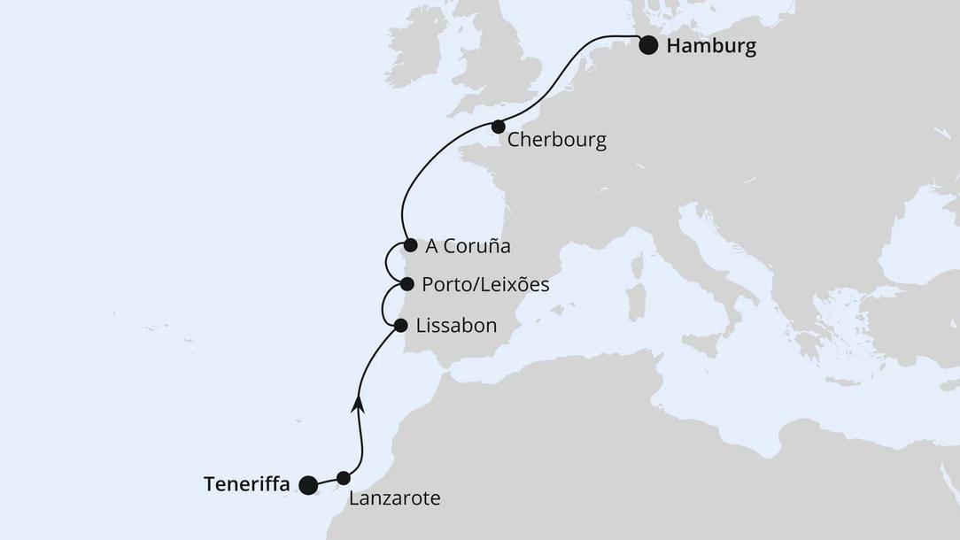 Von Teneriffa nach Hamburg