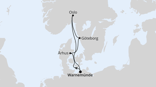 Kurzreise nach Skandinavien ab Warnemünde