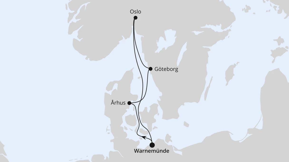 Kurzreise nach Skandinavien ab Warnemünde