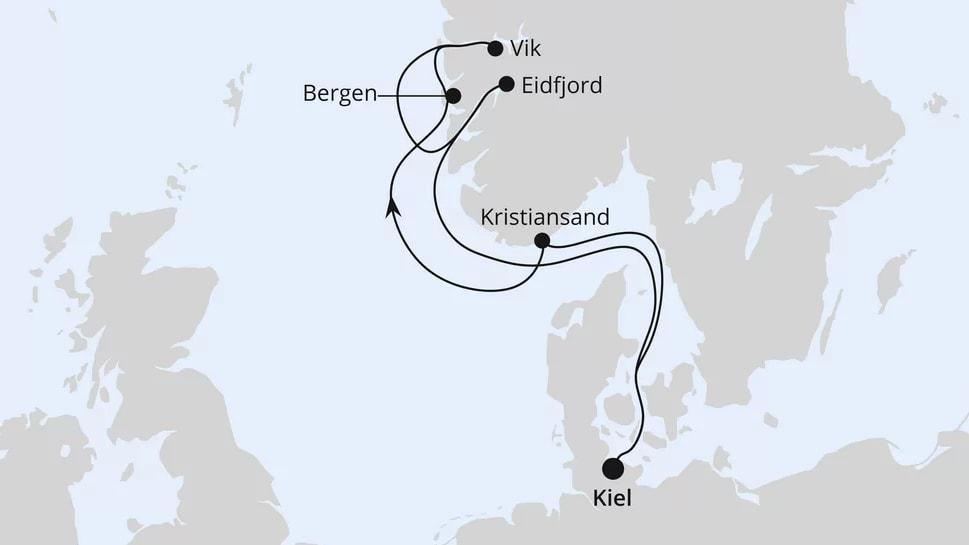 Norwegens Fjorde ab Kiel
