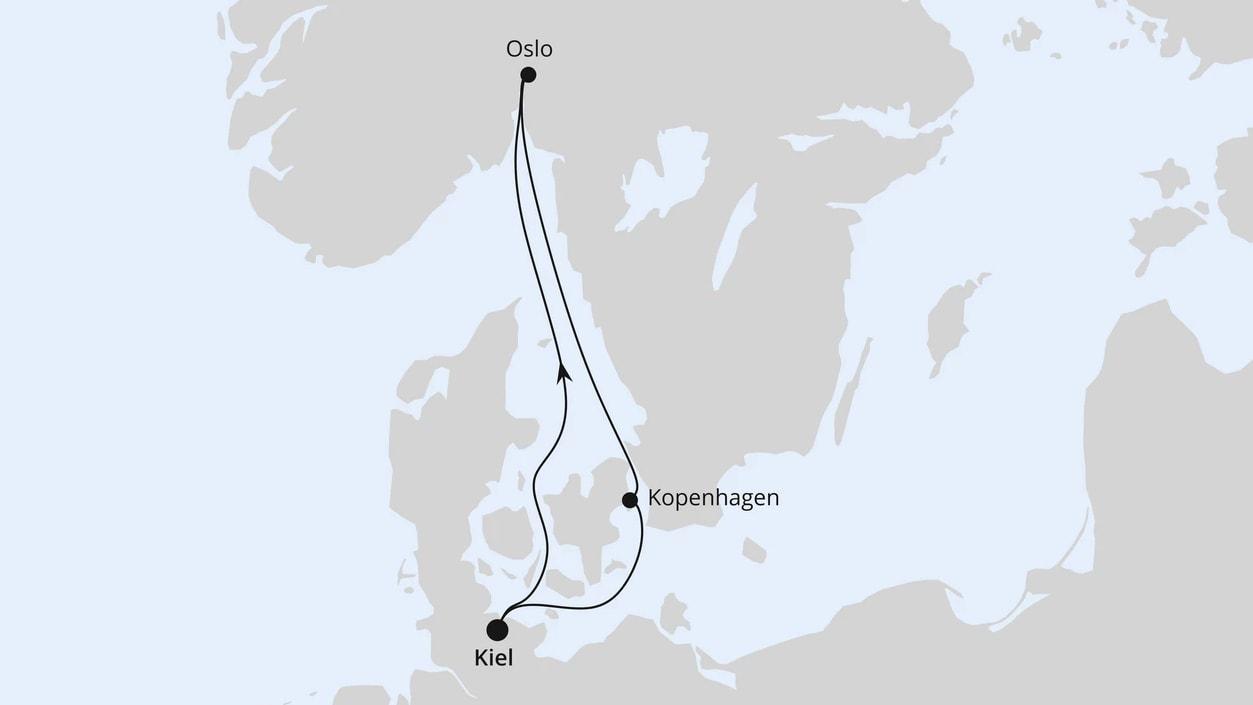 Kurzreise nach Oslo & Kopenhagen ab Kiel