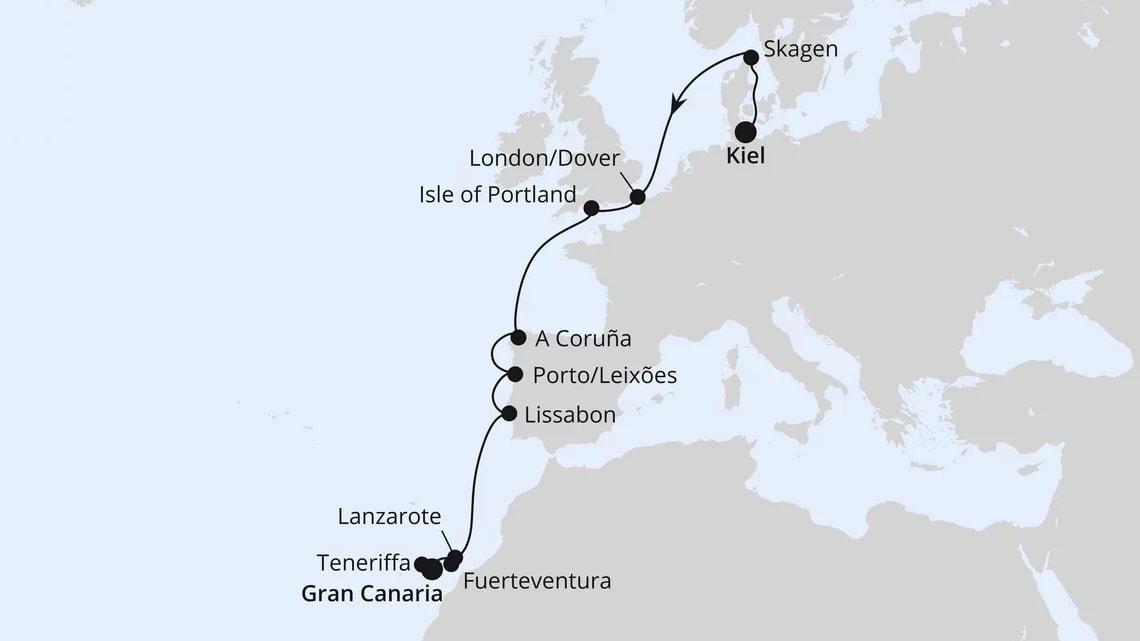 Von Kiel nach Gran Canaria