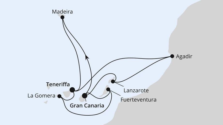 Kanaren, Madeira & Marokko im Advent