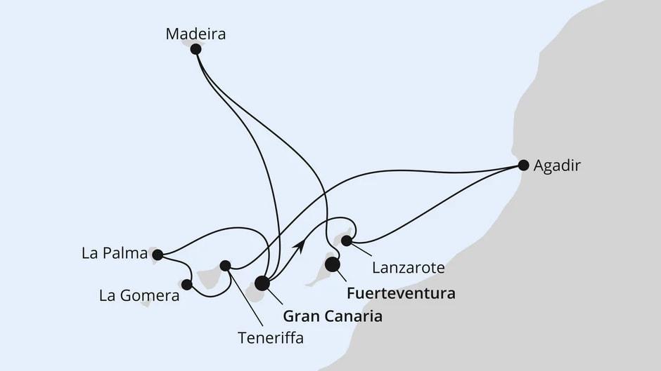 Kanaren, Madeira & Marokko